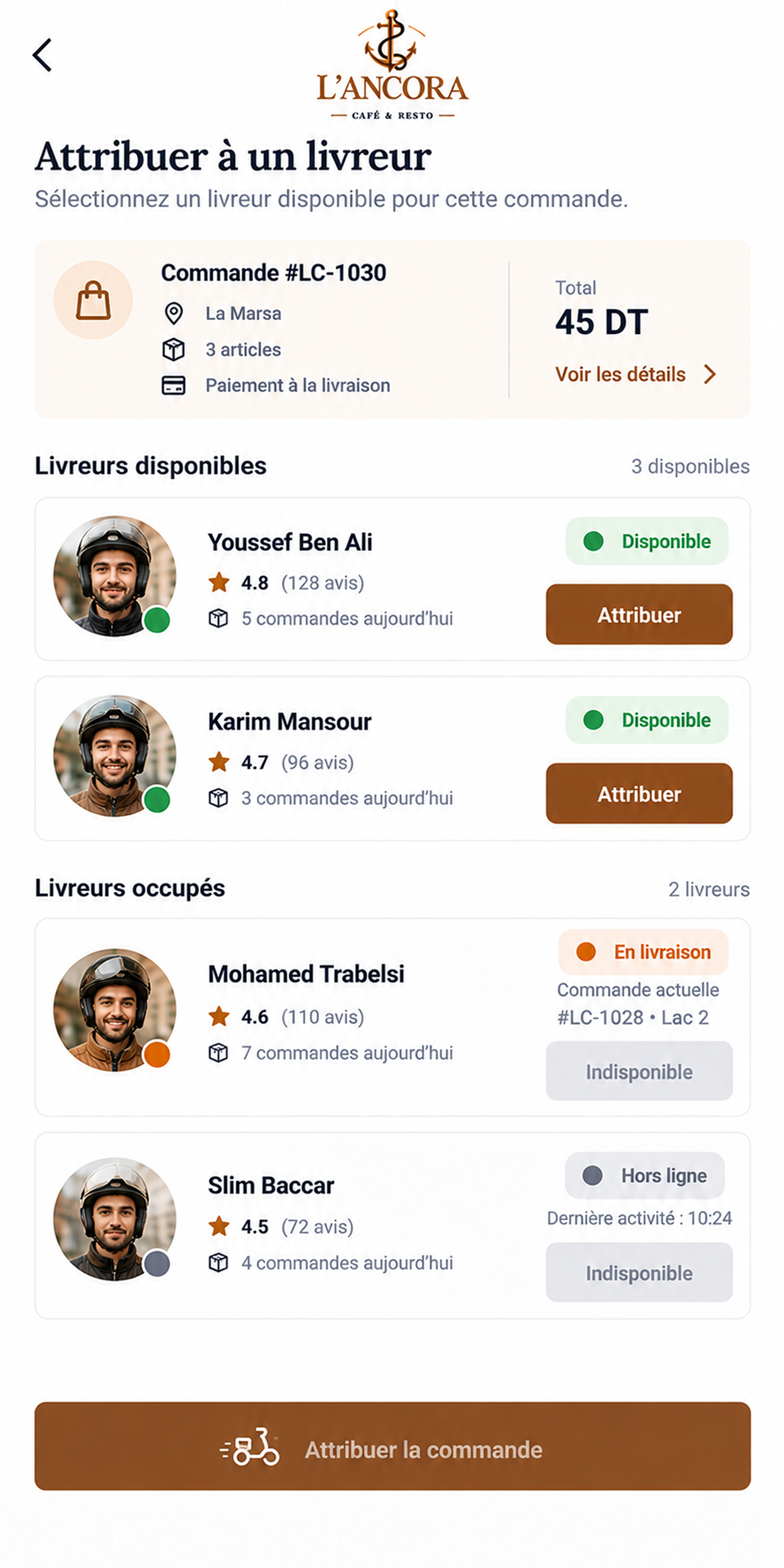 Lancora — Restaurant Manager App project preview